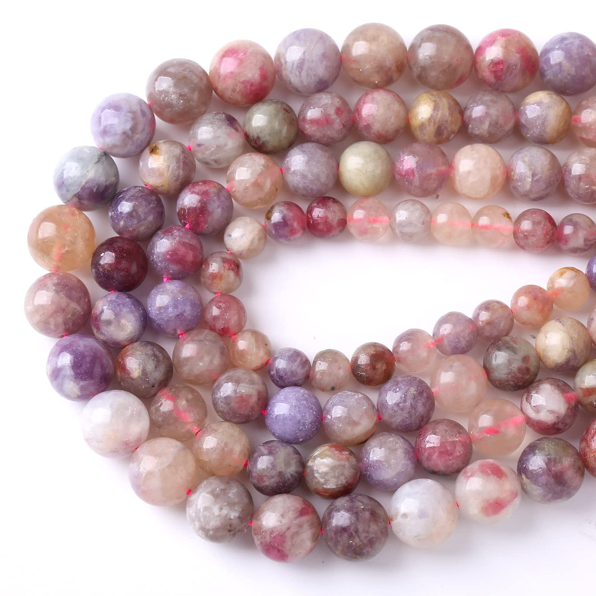 60pcs 6mm 5A Natural Pink Tourmaline Stone Beads Round Loose Spacer Healing Energy Beads for Jewelry Making DIY Bracelets Necklaces 15" (6mm, Pink Tourmaline)