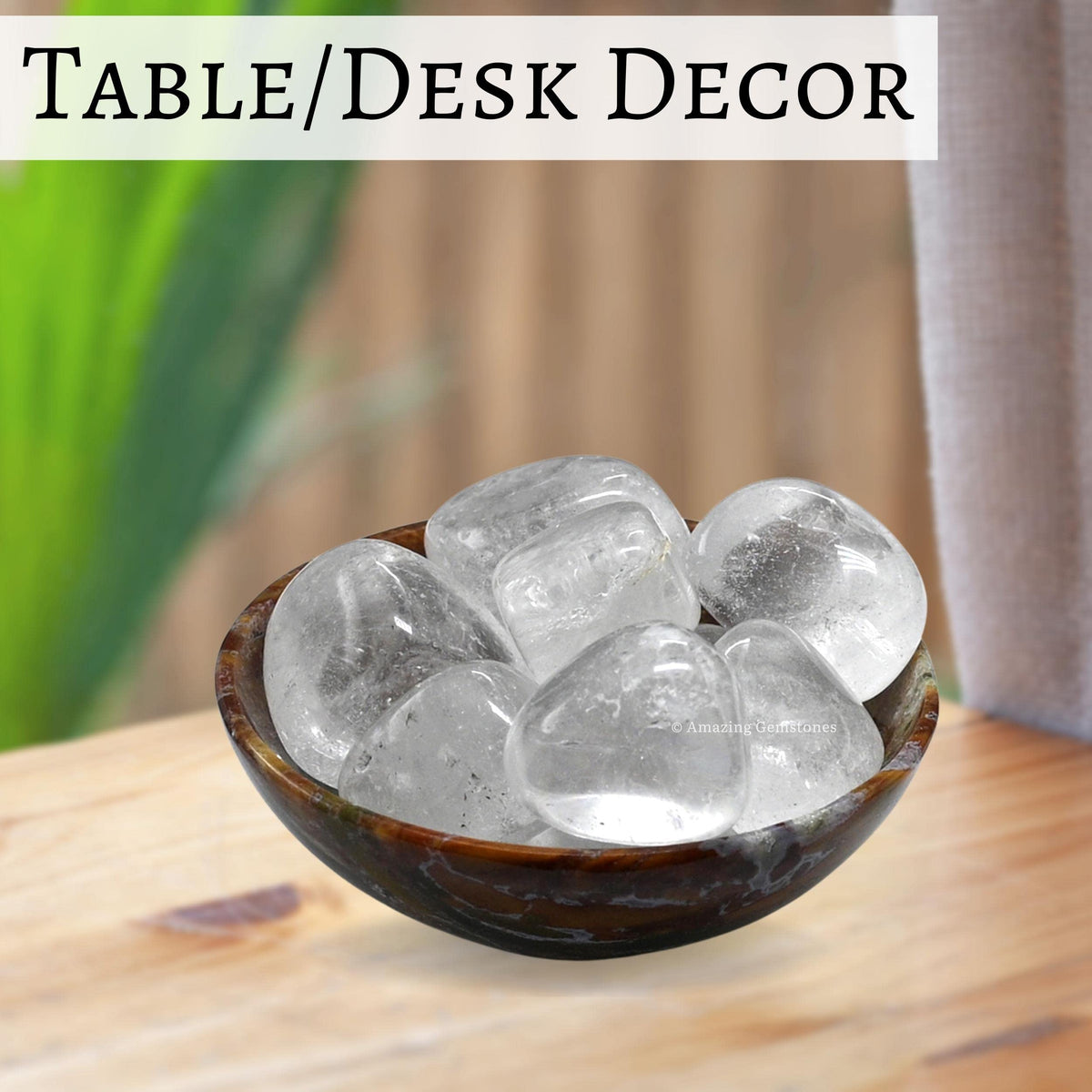 Amazing Gemstone Clear Quartz Crystals and Healing Stones Tumbled - 1 Oz Clear Quartz Stone, Natural Healing Stones for Energy Balance, Stress Relief - Polished Gems Rocks