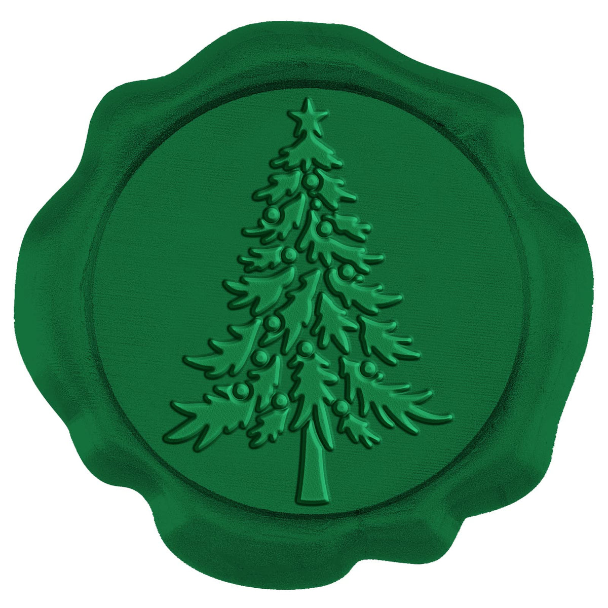 CRASPIRE 50pcs Christmas Dark Green Wax Seal Stickers - Pine Tree Self Adhesive Stamp for Wedding Invitations, Envelope Cards, DIY Craft