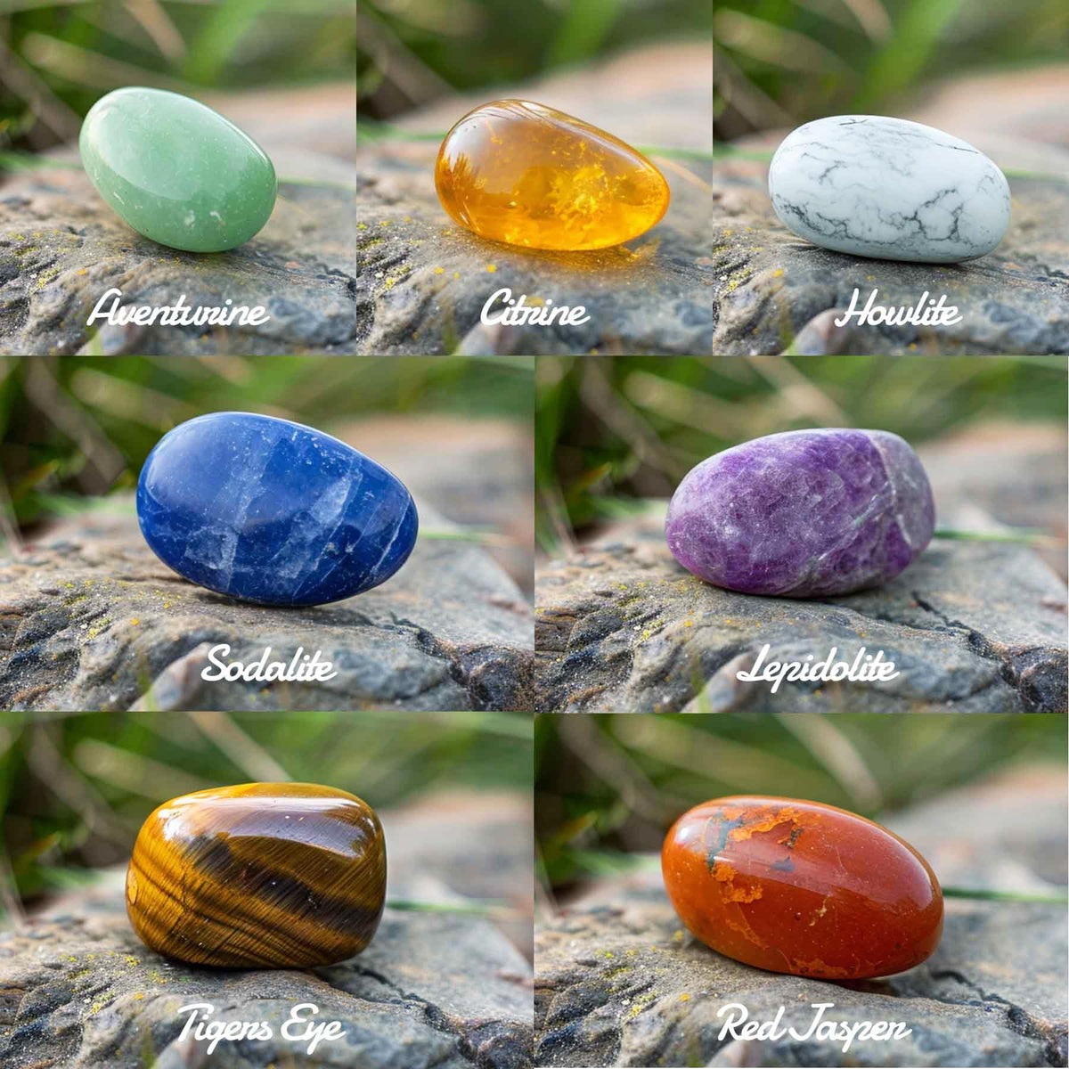 SigMntun Polished 7 Pcs Chakra Healing Stone Rocks Set – 0.8" Natural Tumbled Gemstones, Large Palm-Sized Pocket Stones, Crystal Collection for Reiki, Meditation, Crafts and Home Decor