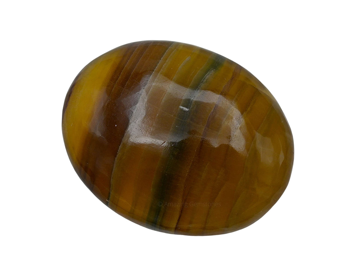 Amazing Gemstone Fluorite Crystals and Healing Stones - Large Palm Stone Crystals Piedra - Crystal for Good Luck, Balanced Positive Energy, Meditation - Unique Stocking Stuffers, Gifts for Women, Men