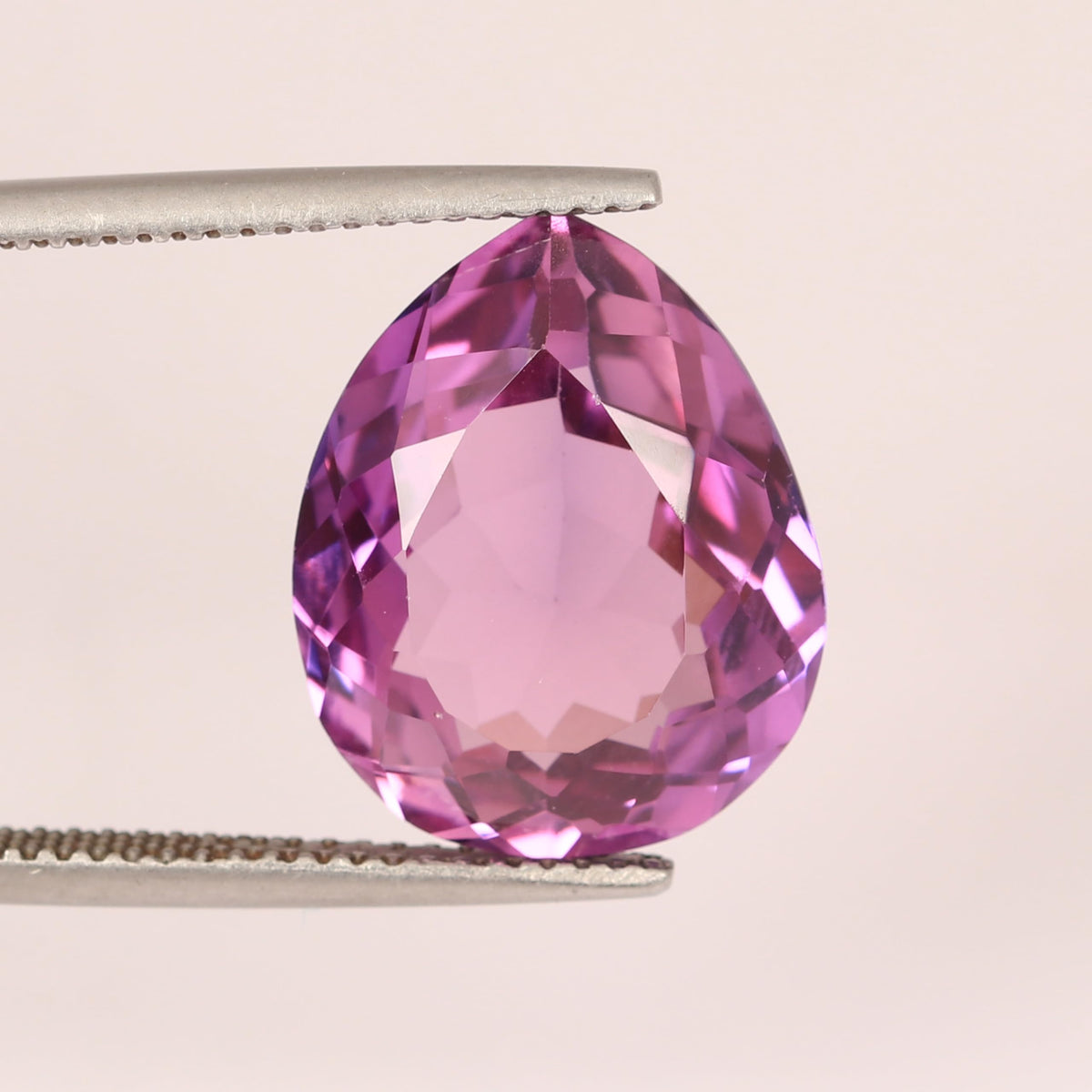 REAL-GEMS Jewelry Making 10.75 Carat Pear Cut U/H Natural Pink Kunzite Loose Gemstone for Pendant