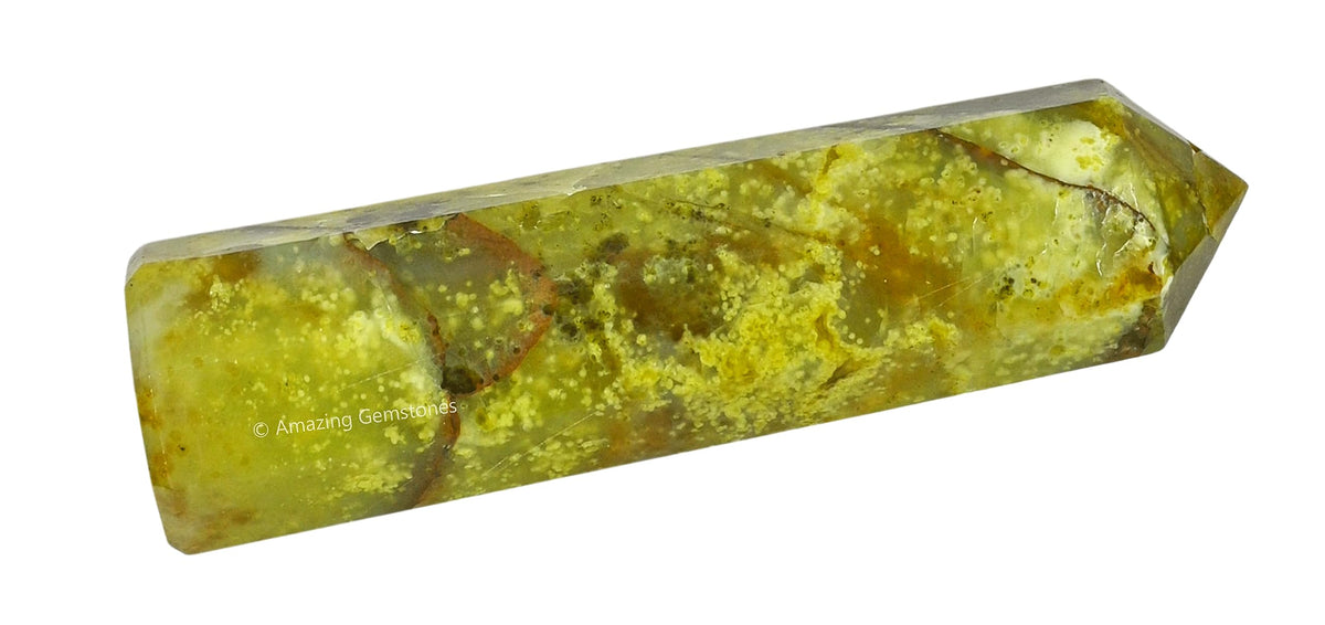Amazing Gemstone Green Opal Crystal Towers - Natural Healing Crystal Point Obelisk for Reiki Healing and Crystal Grid (3 Inch)