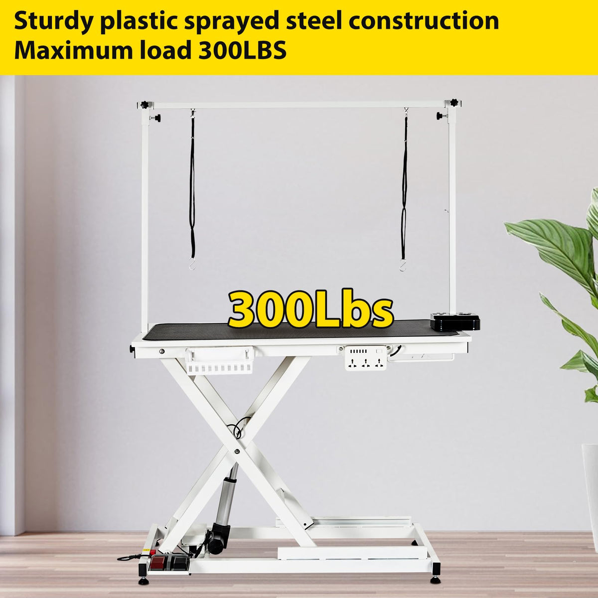 COZONY 50inch Hydraulic Dog Grooming Table,300LBS Electric Grooming Table for Dogs, Professional Pet Grooming Station for Large & Small Dogs