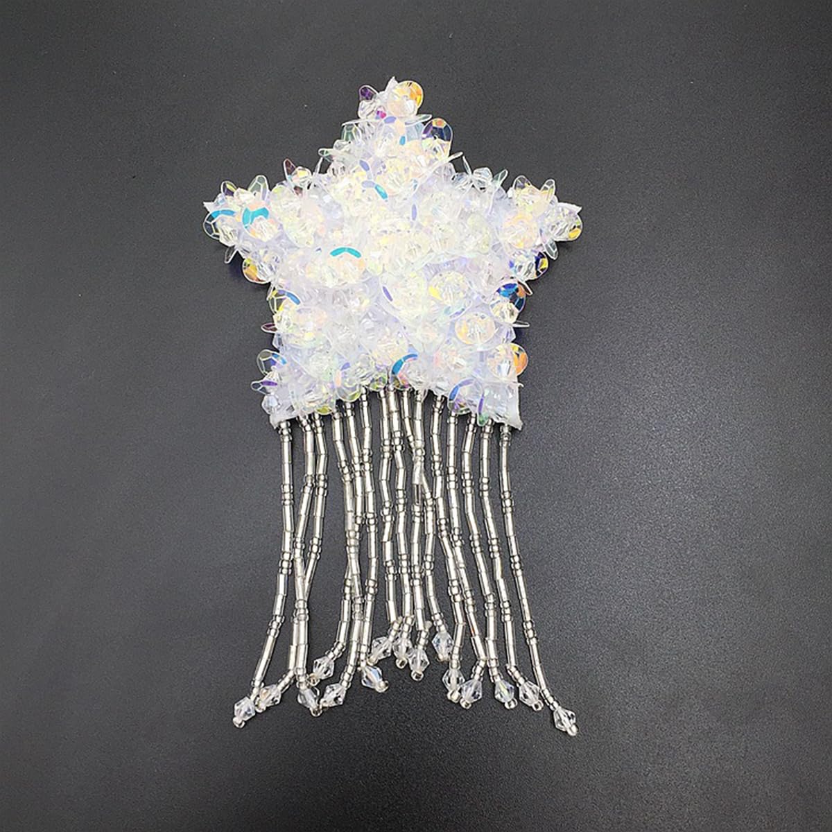 Star & Bowknot Sequin Beaded Patches Handmade Embroidery Beading Patch Appliques for Sew On T-Shirt Clothes Dress Handbag Jeans Jackets Shoes Clothing