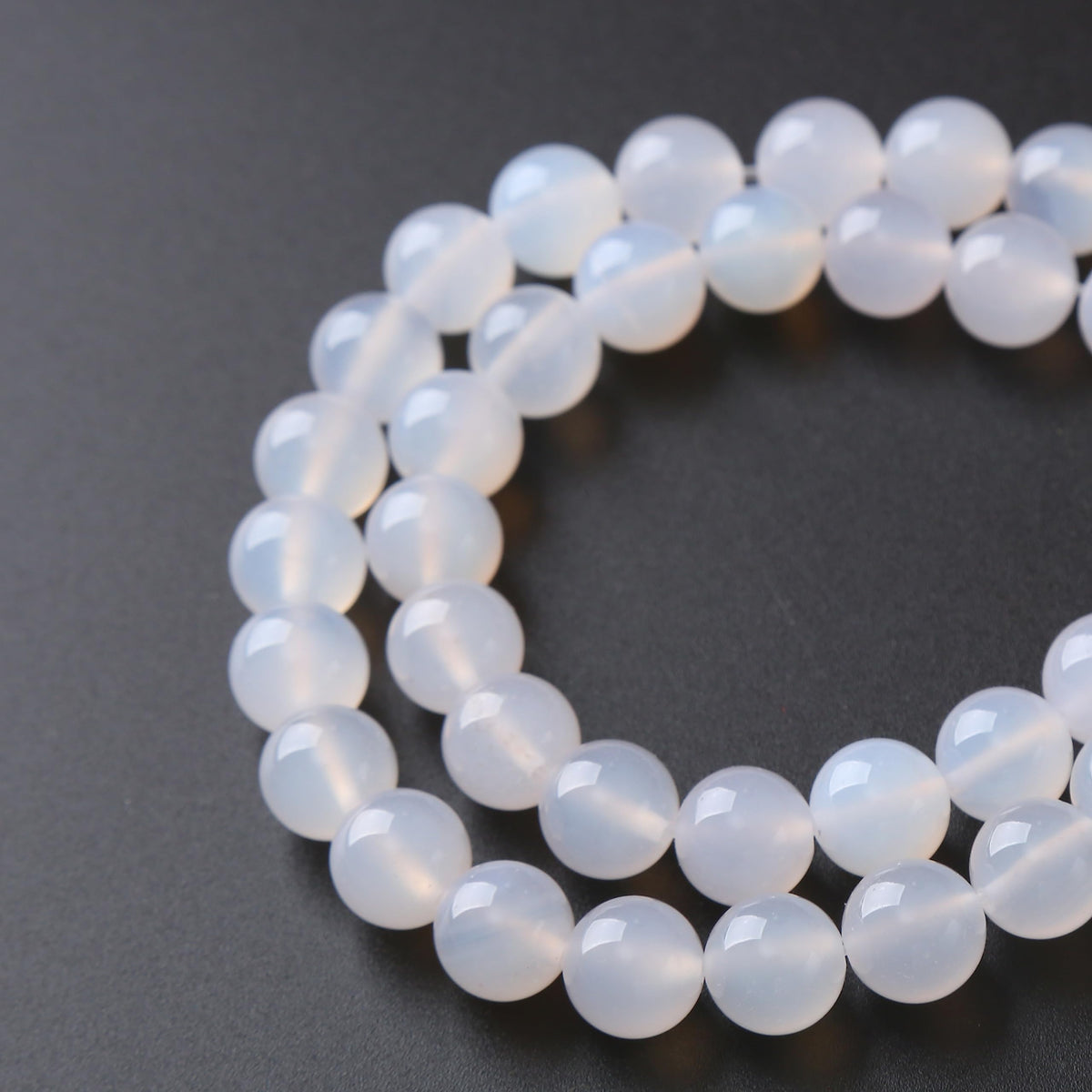 90PCS 4MM White Opal Natural Gemstone Round Stone Beads for Jewelry Making DIY Energy Stone Healing Power Bracelet 15"