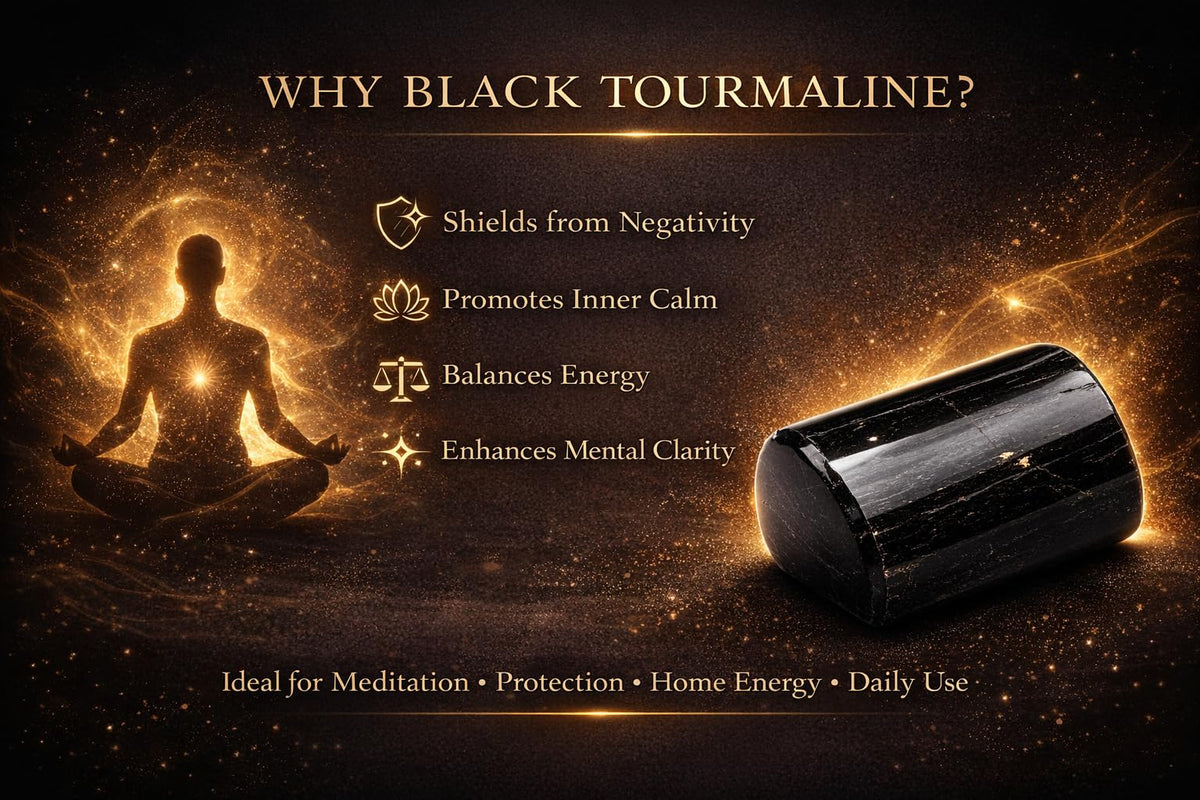 Healing Crystal Stones, 1.25-2.0" Large Reiki Healing Gemstones Natural Tumbled Polished Stones for Energy Witchcraft Therapy Meditation Black Tourmaline