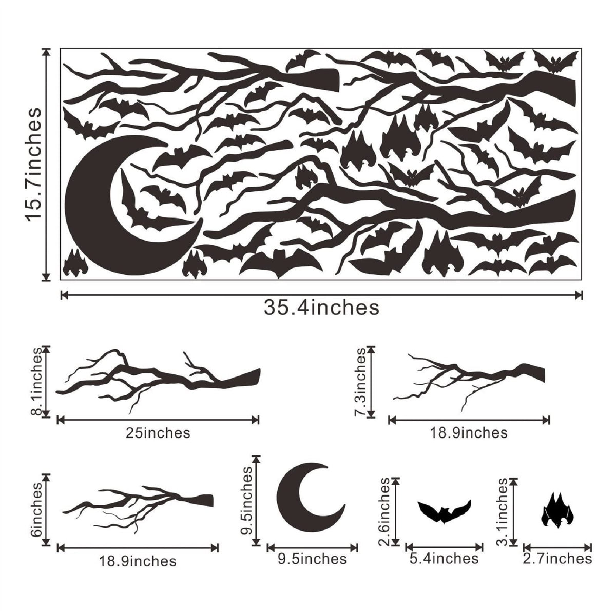 Halloween Bat Wall Decals Halloween Wall Decals Bat Window Decor