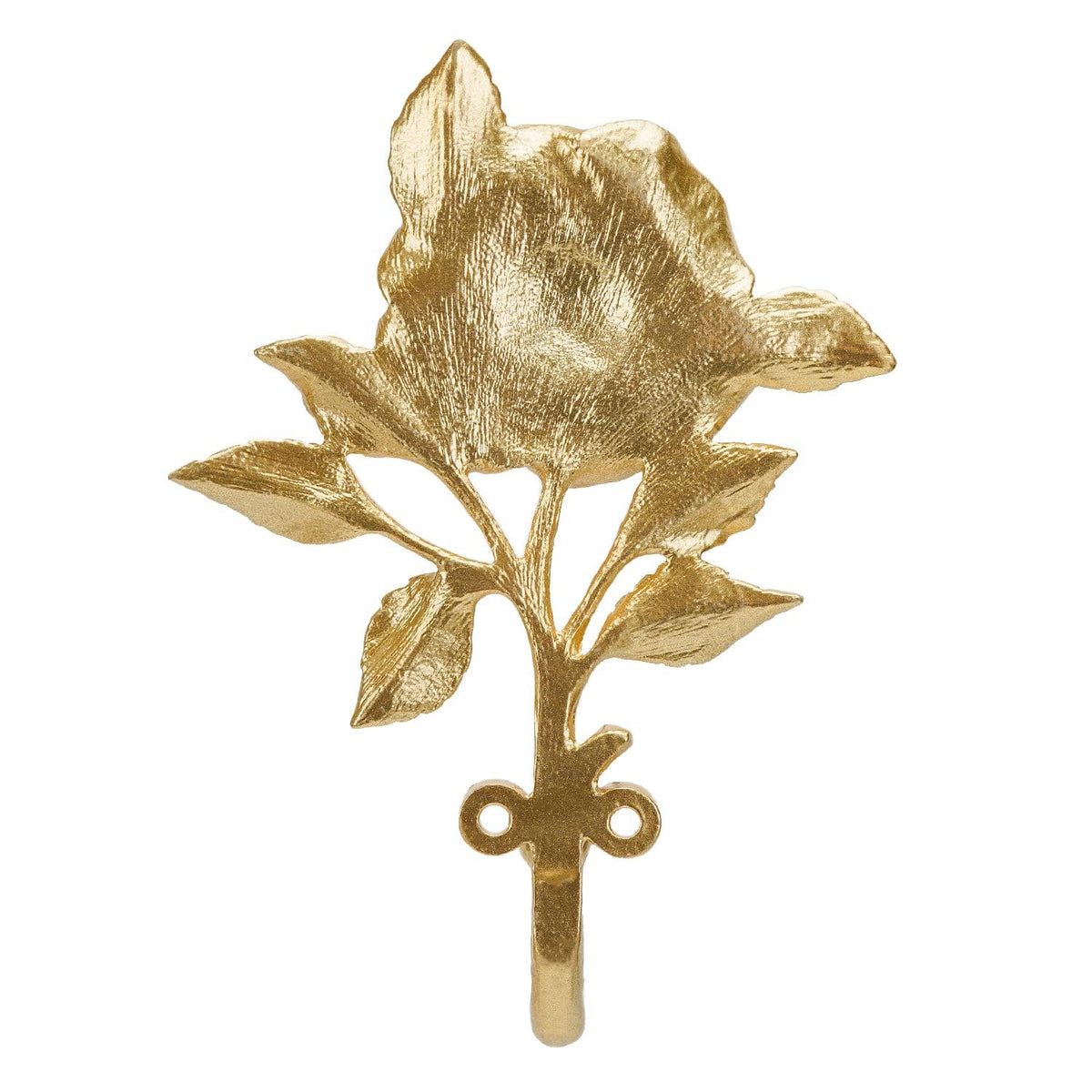 SOFFEE DESIGN 2pcs Golden Single Hooks 3D Flower Retro Ornate Style for Room Wall Mounted Decoration, Coat Hat Scarf Hanging Entry Heavy Duty Hooks, Home Decor