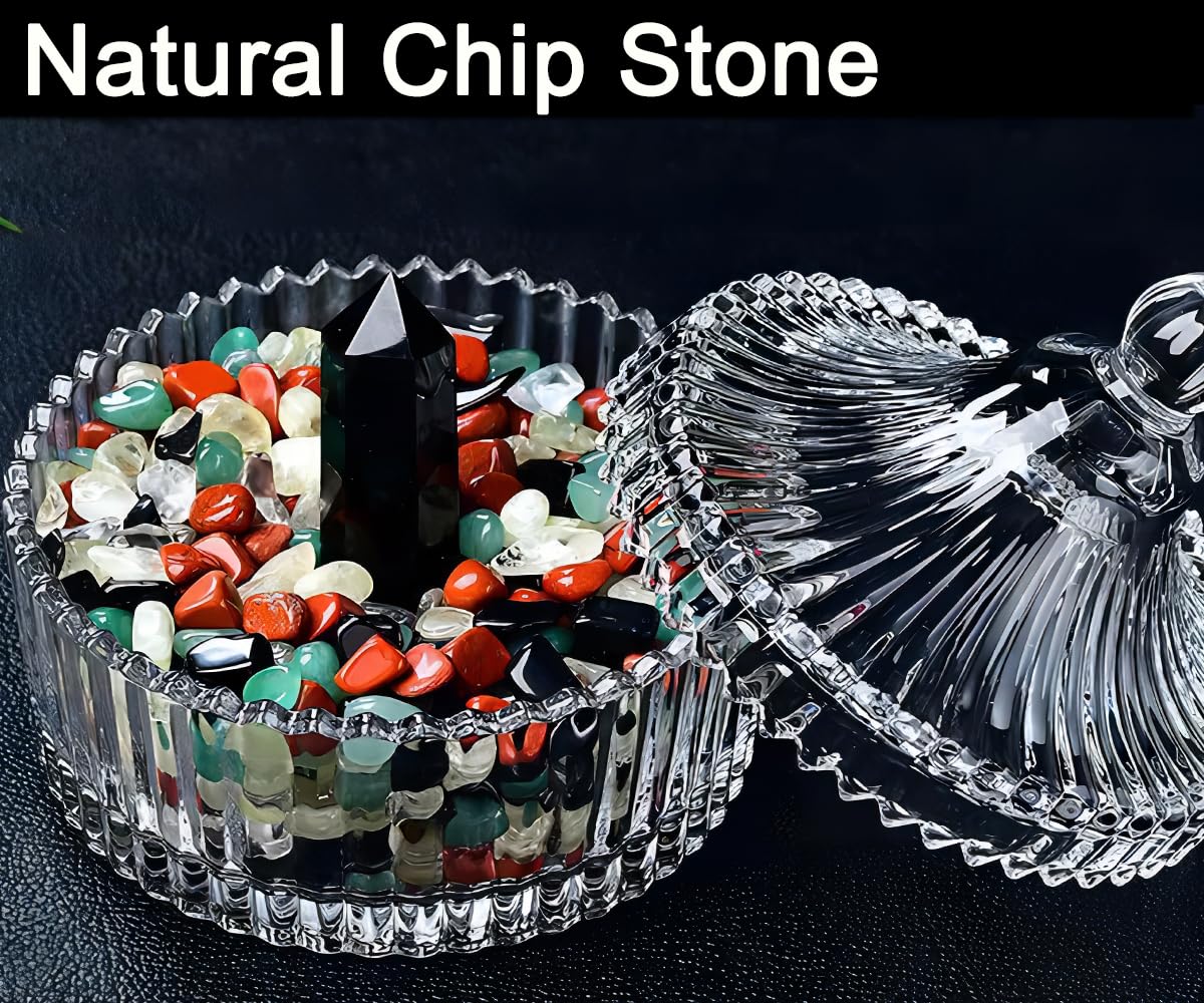 500 pcs Natural Chip Stone Beads, Multicolor 5-8 mm Irregular Gemstones Healing Crystal Loose Bead for Jewelry Making Bracelet Crafting