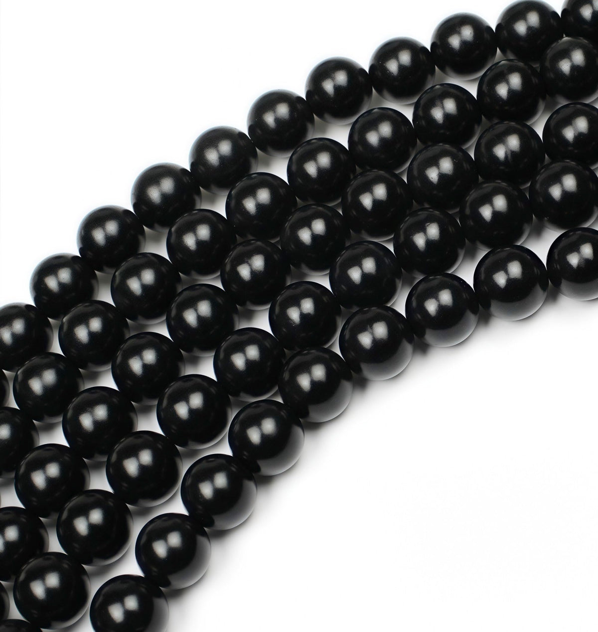 MJDCB Real Stone Beads Natural Matte Black Onyx Agate Round Loose Bead for Jewelry Making DIY Bracelet Necklace(10mm)
