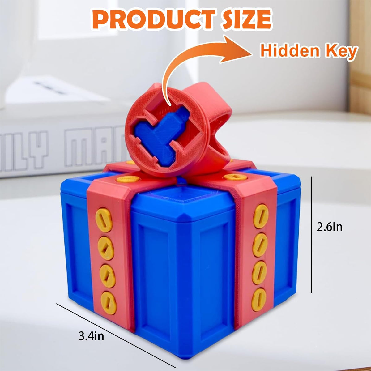 Prank Screw Box, Really Annoying Gift Box 3D, 3D Printed Annoying Gift Box with Screws, Novelty Gift Idea Halloween Christmas 3D Printing Decorative Ornaments