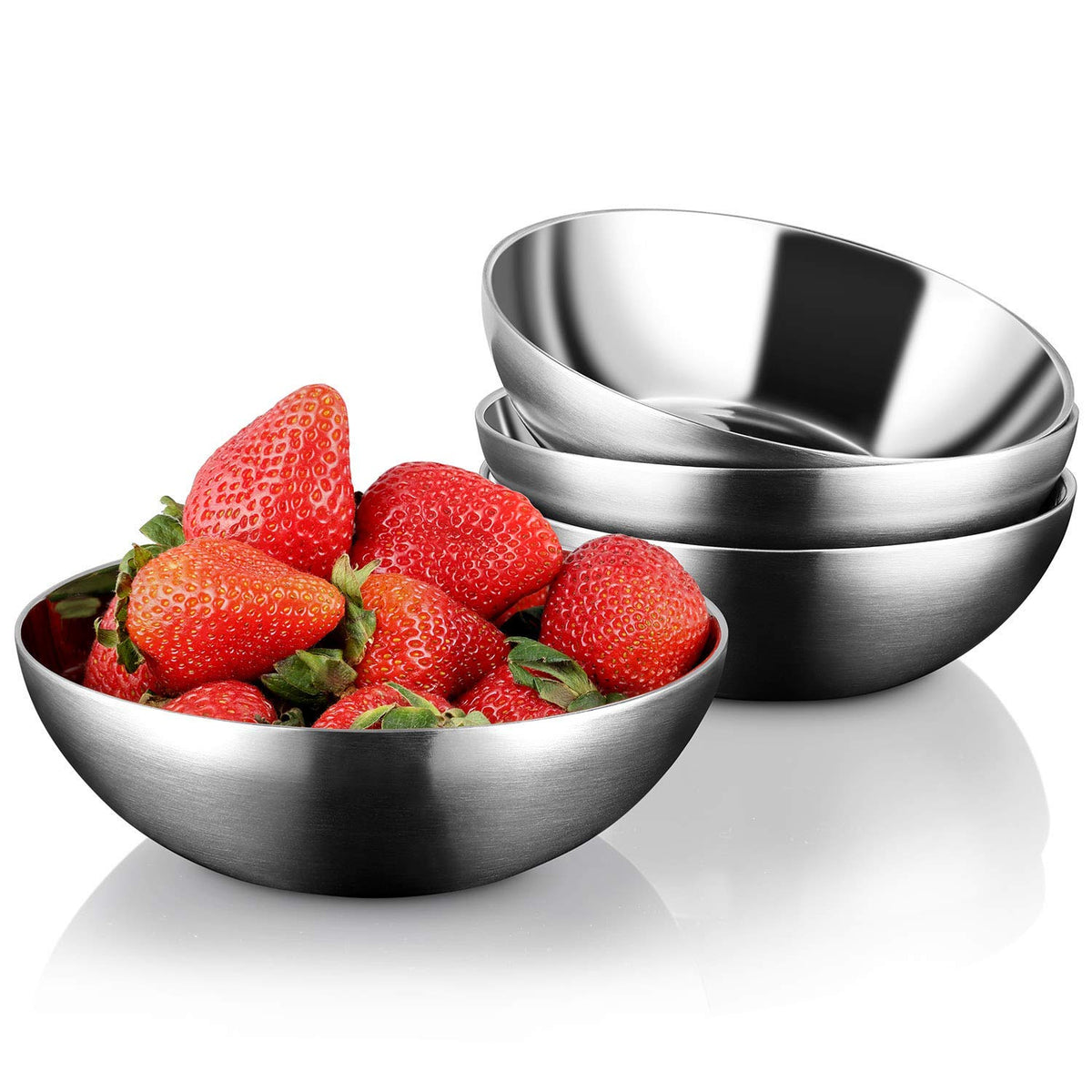 Stainless Steel Bowls for Kids , 18/8 Stainless Steel Toddler Bowl, BPA-Free , Durable & Easy Clean, 4 Pack - 14.5 oz Perfect for Baby Meals, Snacks, Serving and Travel & Home Use, Dishwasher Safe