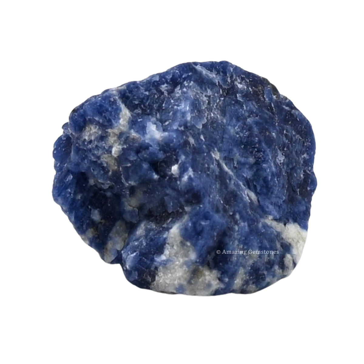 Sodalite Raw Crystals and Healing Stones, Natural Rocks for Tumbling and DIY Raw Stones and Crystals (1 lb)