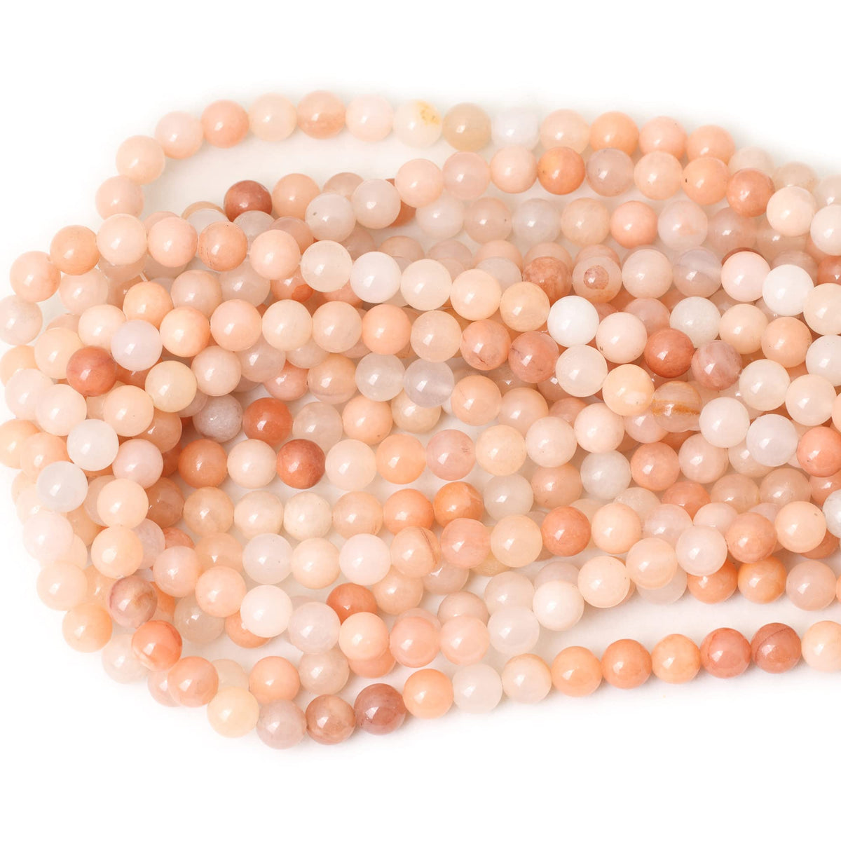 CHEAVIAN 45PCS 8mm Natural Pink Aventurine Round Loose Beads for Jewelry Making DIY Bracelet Necklace Materials 1 Strand 15"