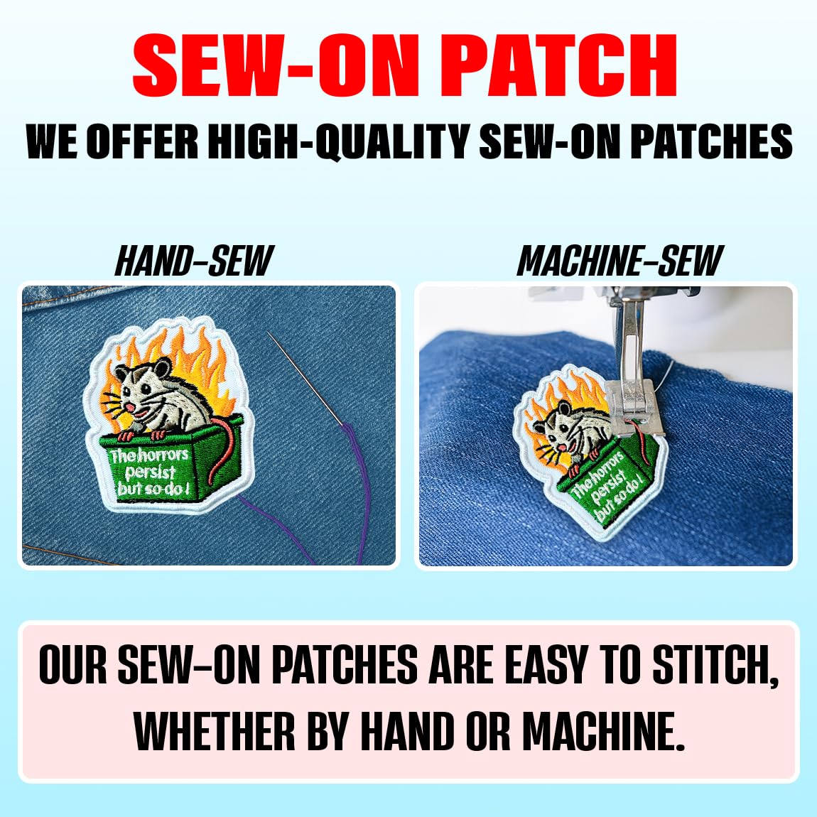 (3Pcs) Have The Day You Deserve Iron-On Embroidered Patch, Black and White Skeleton Design, Set for Jackets, Backpacks, Hats, Vests – 3 Inch