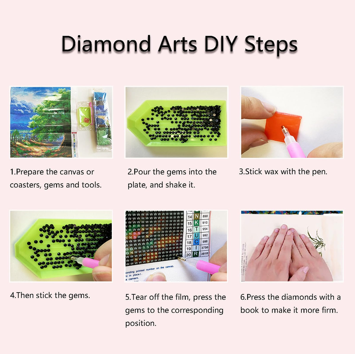 Muzagroo Art Van Gogh Diamond Painting Kits for Adults, DIY 5D Diamond Art Kits for Beginners, Starry Night Arts and Sunflower Crafts Diamond Art for Living Room, Kids Room 4 PCS Wall Art