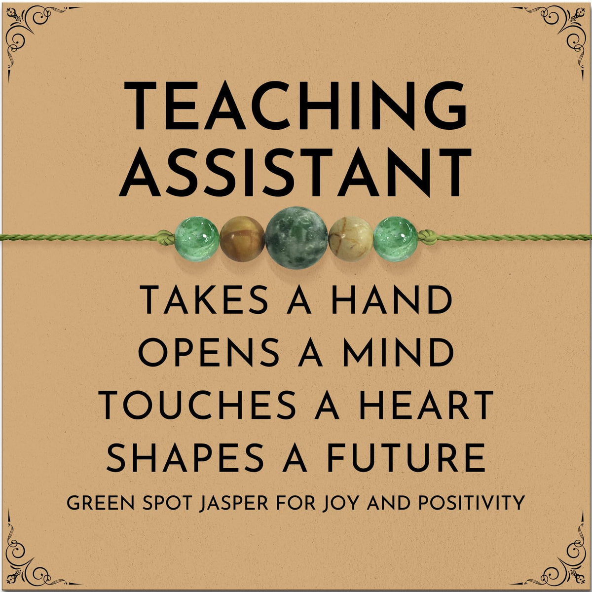 ZOKCC Teacher Assistant Appreciation Gifts for Women: Spiritual Crystal Healing Stone Anxiety Protection Bracelets Birthday Christmas Gifts for Teacher Assistant