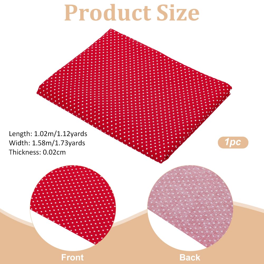 FINGERINSPIRE Red Mini Polka Dot Fat Quarters Quilting Fabric Bundles, 40x62 Inch Cotton Patchwork Fabric Sewing Craft for Handmade Craft Making Supplies Clothing Accessories