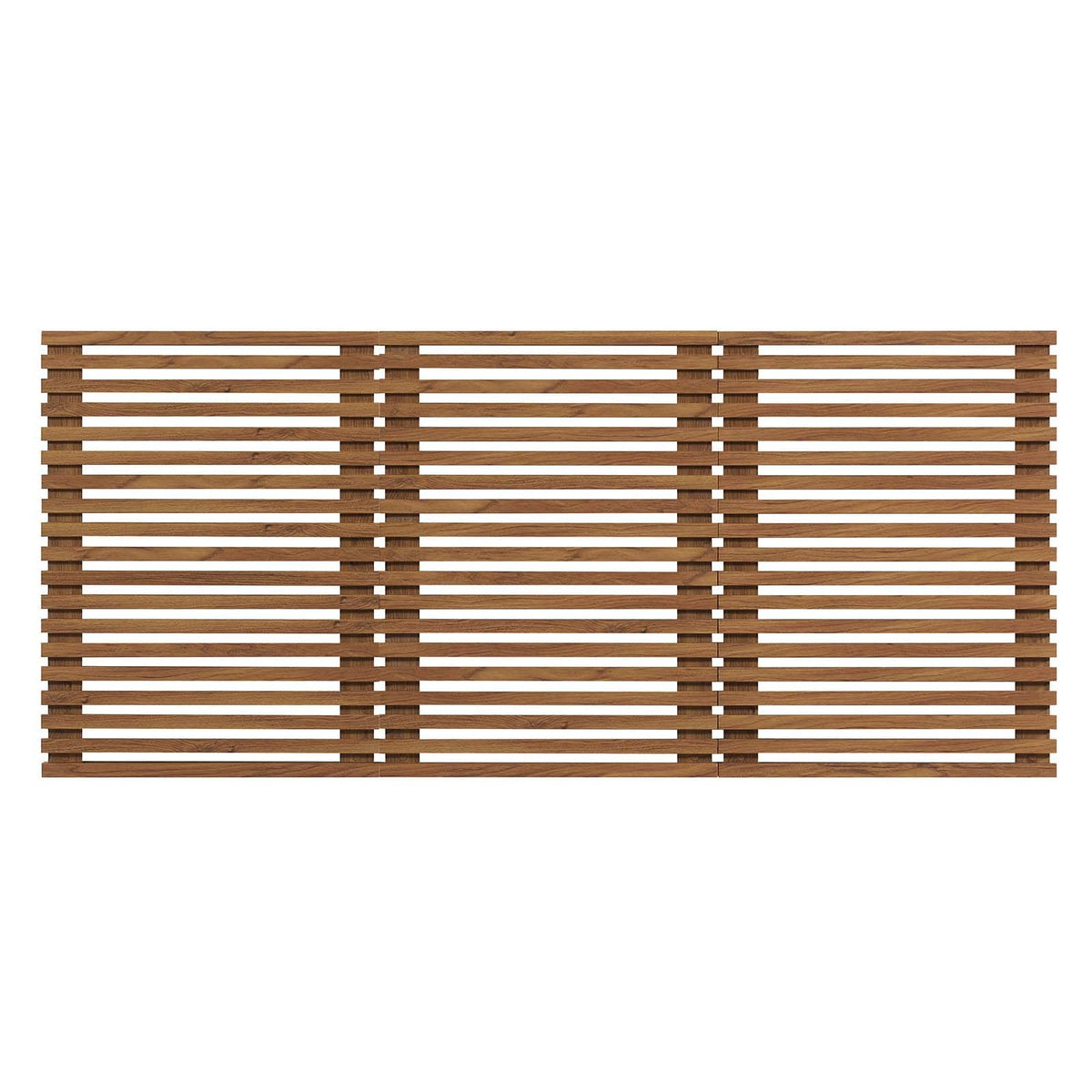 Modway Render Mid-Century Modern Wall-Mount Headboard in Walnut, Queen (U.S. Standard)