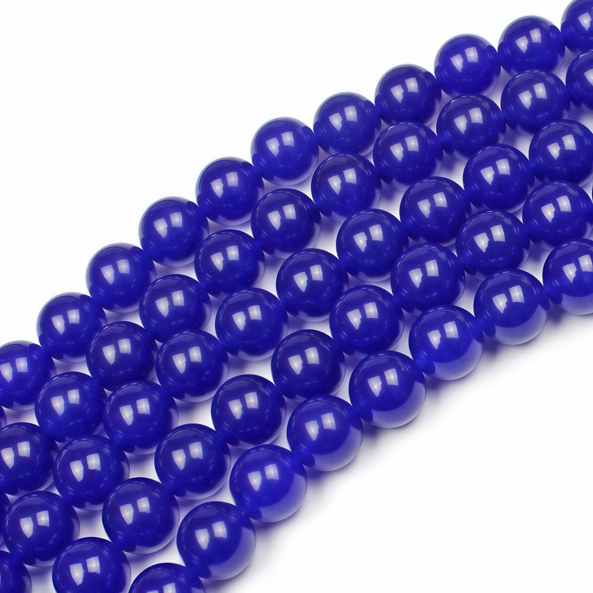 MJDCB Natural Stone Beads Sapphire Jade Round Loose Beads for Jewelry Making DIY Bracelet Necklace (4mm)