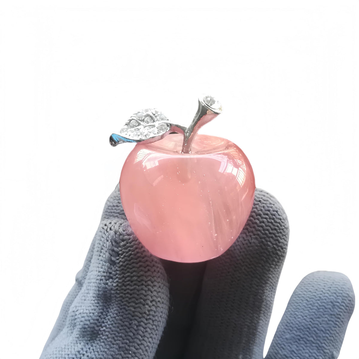 Sunshcat Natural Rose Quartz 1.18 Inchs Apple Crystal and Healing Stone Statues,Room Decoration Christmas Decorations Thanksgiving Gifts Office Gifts Collectibles