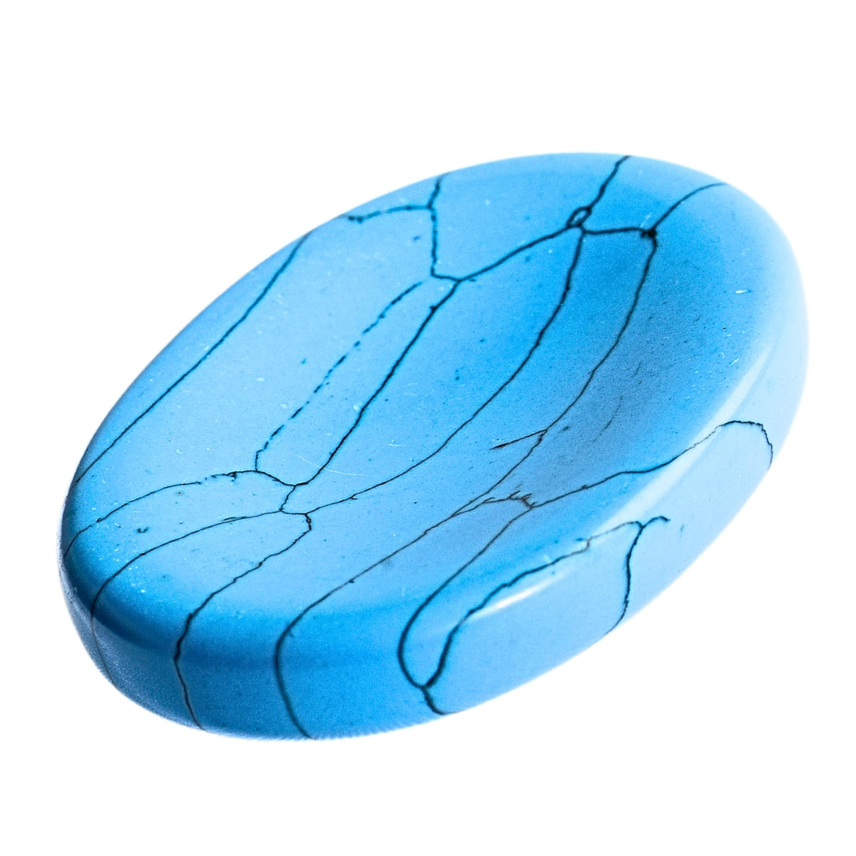Anaya Agate Turquoise Howlite Worry Stones Certified Crystal Thumb Worry Stone for Anguish, Relaxing and Soothing Balance Stones for Meditation, Stress Relief Crystals and Healing Stones for Men Women