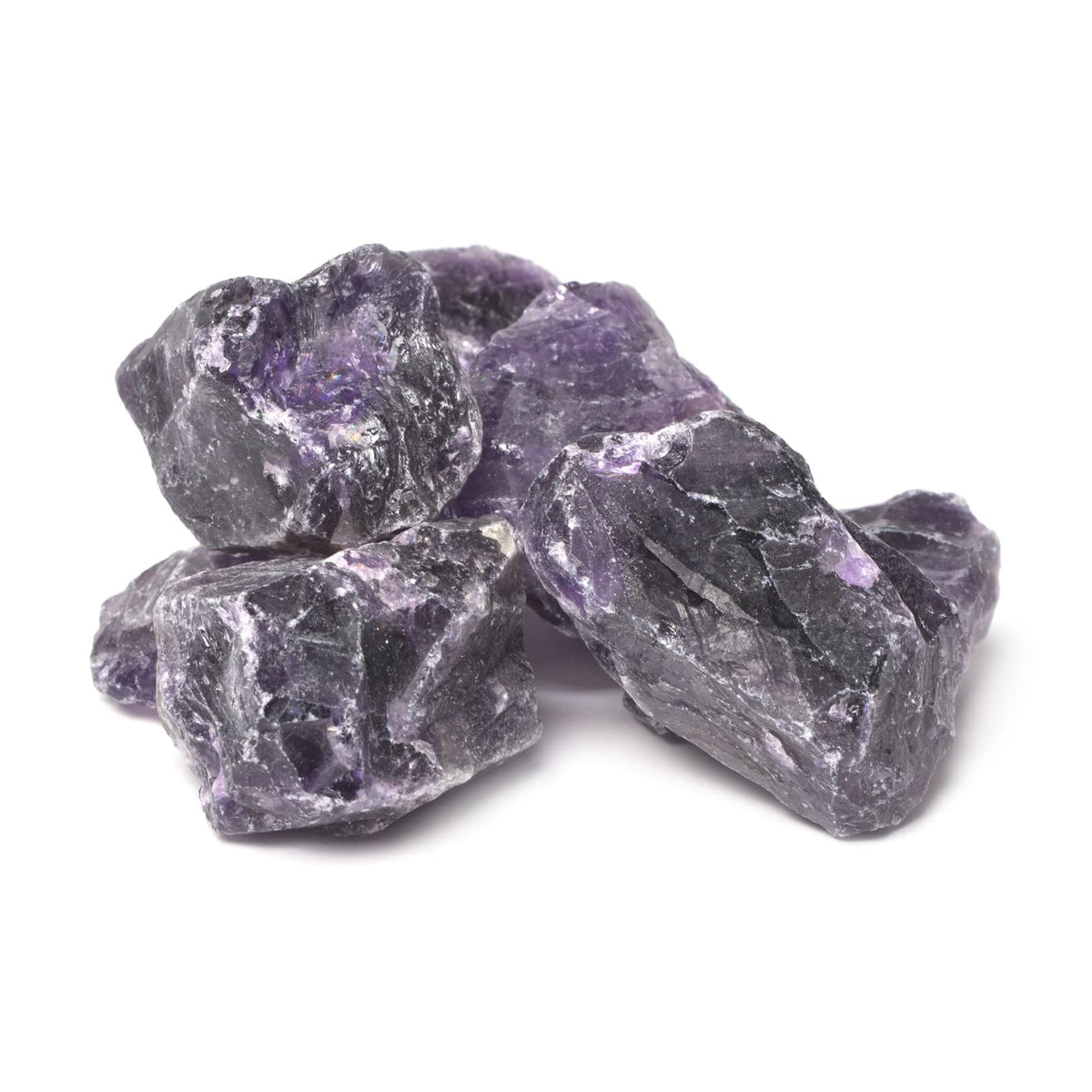 Justinstones 1/2LB Large Raw Amethyst Natural Crystal Healing Stones Rock Collection