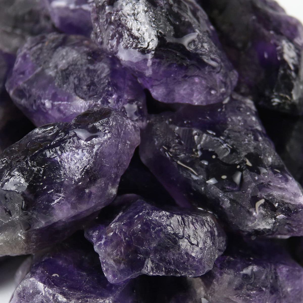 Nvzi Amethyst Crystals, Raw Crystals Bulk, Gem Stones Rocks Crystals, Tumbled Stones and Crystals Bulk, Rock Collection, Chakra Stones, Healing Crystals, Raw Crystals, Minerals Rocks Crystals(1LB)