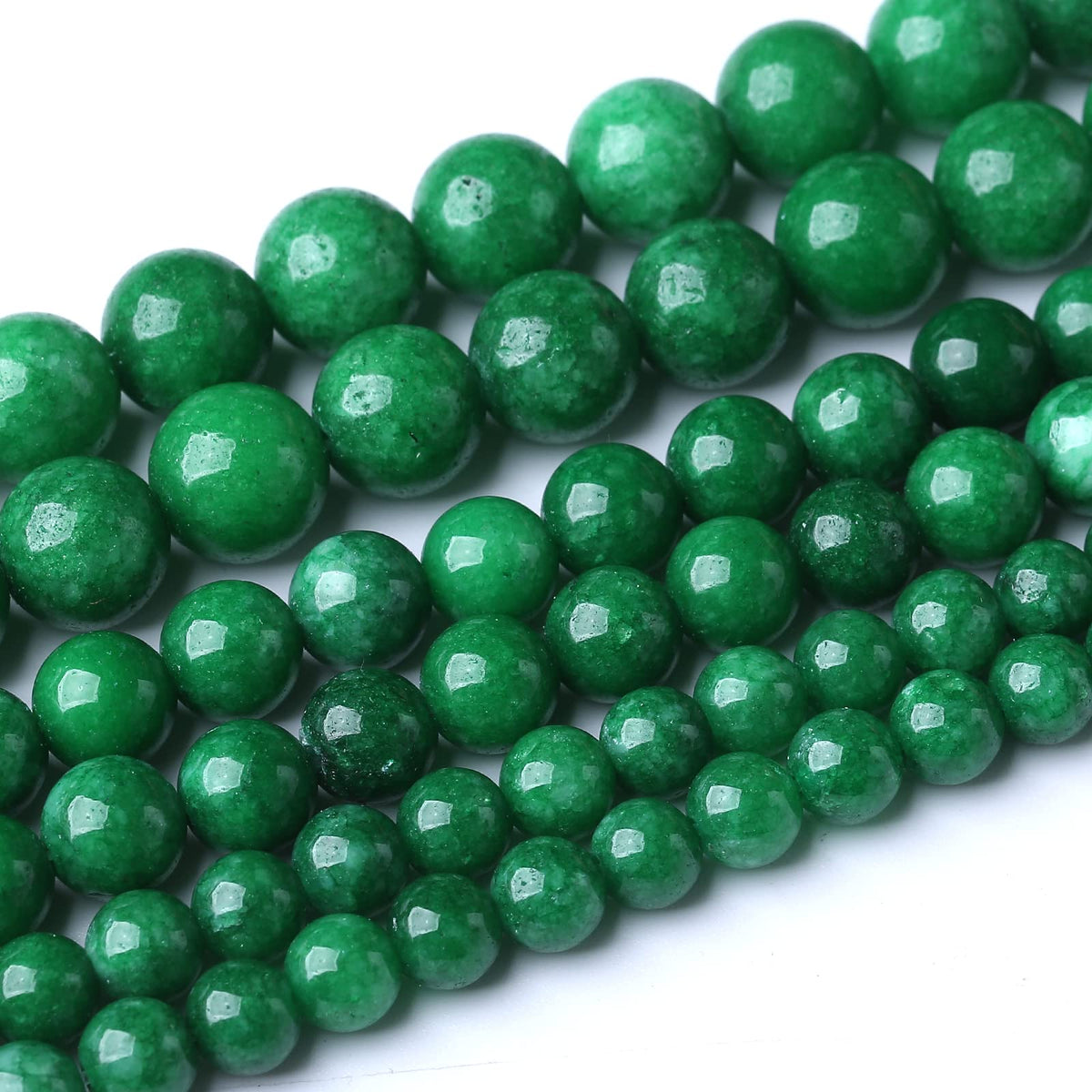 36PCS 10MM Natural Dry Green Jasper Stone Beads Energy Healing Beads for DIY Jewelry Bracelet Necklace Making for Jewelry Making15Inch