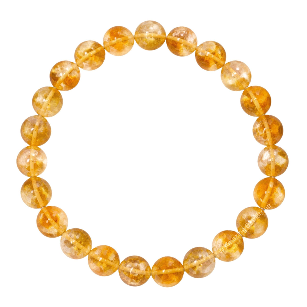 Amazing Gemstone Crystal Bracelet for Women Men's Gifts - Protection Healing Crystal Bracelet - 8mm Gemstone Beaded Stretchable Bracelet Pulseras Para Hombres Mujer Stocking Stuffers Mothers Day Gift (Citrine)