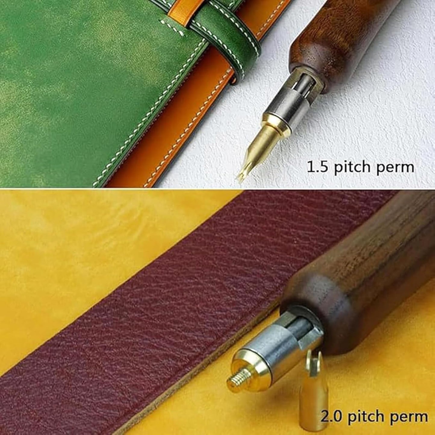 High Grade Processing/Digital Craft Tool/Electric Leather Edge Creaser/Skiving Machine with 14 Marking Buttons for Polishing and Art Hide Material Handcraft Job(Two)