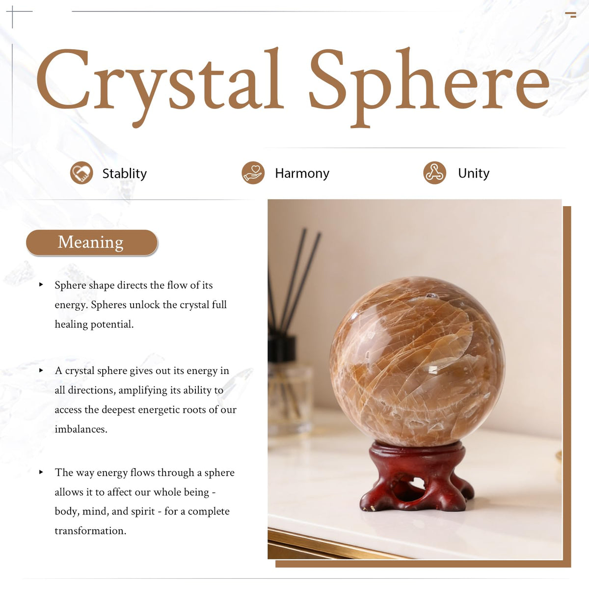 Nupuyai Natural Green Flourite Crystal Ball with Resin Stand, Healing Crystal Sphere for Home Decor 2.01"-2.36"(51mm-60mm)