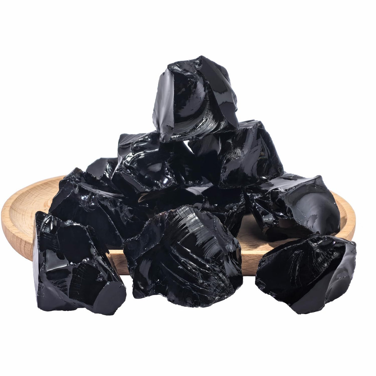 Nvzi Raw Black Obsidian Stone Bulk, Real Gemstones and Crystals, Rocks and Minerals, Healing Crystals, Quartz Crystals and Healing Stones, Cuarzos Originales De Energia Y Piedras(1LB)