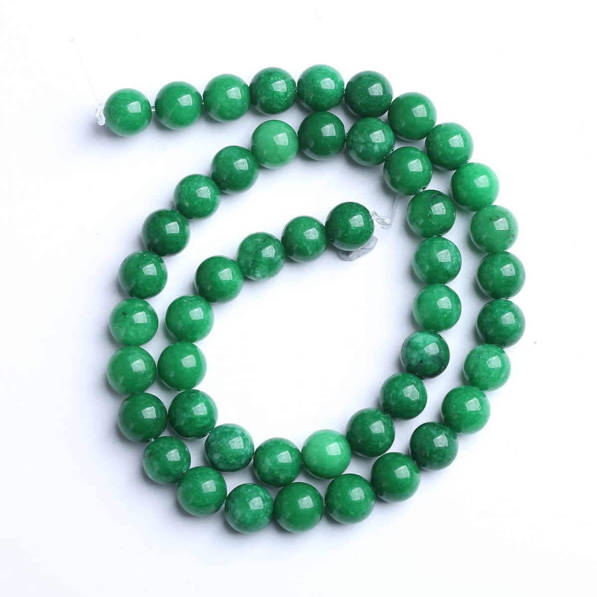 120PCS 6MM Natural Stone Green Cloudy Jade Spacer Loose Beads for Jewelry Making DIY Bracelet Necklace