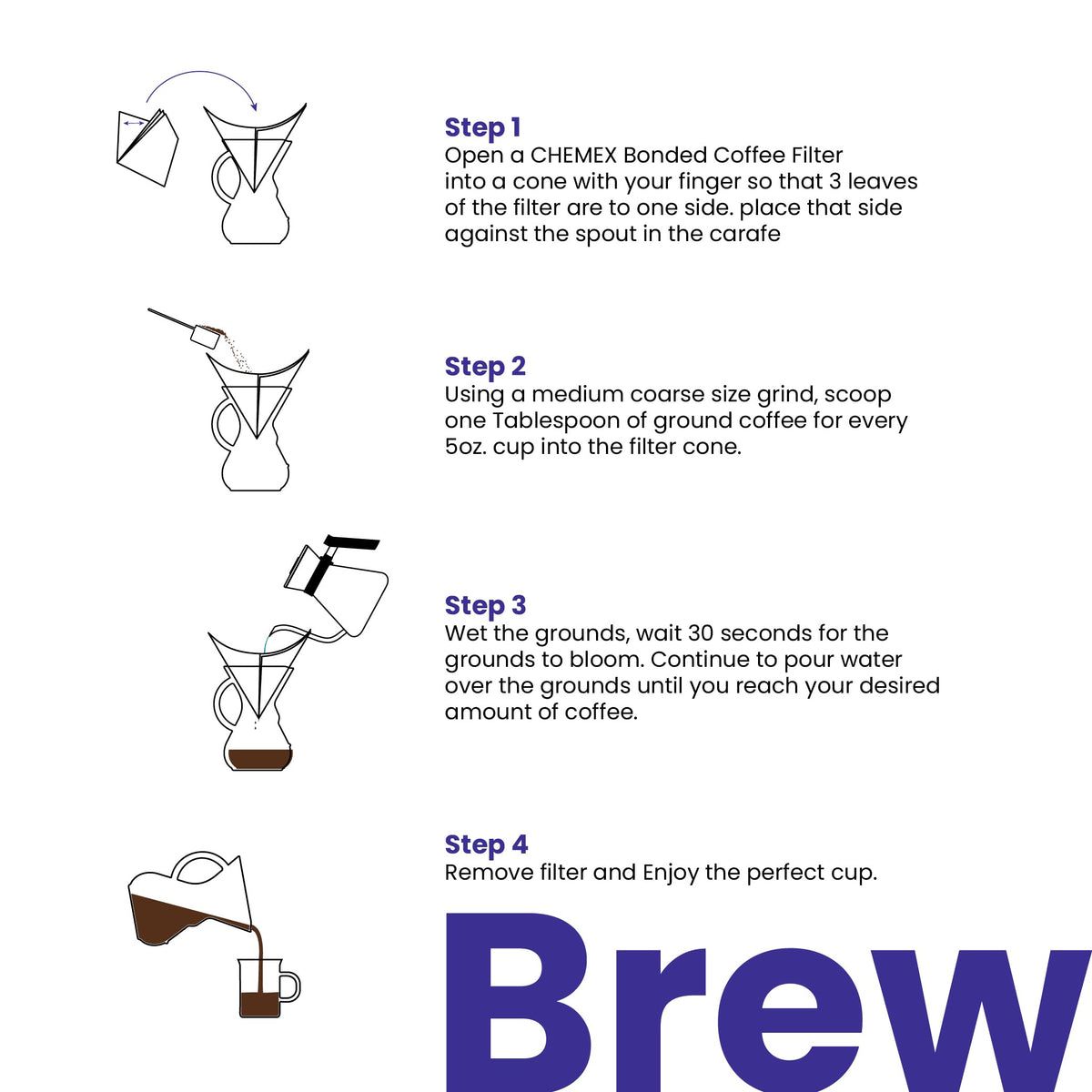 Chemex Pour-Over Glass Coffeemaker - Glass Handle Series - 10-Cup - Exclusive Packaging