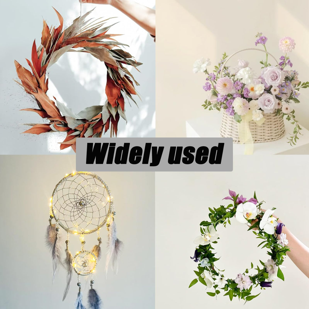 Pocoxll 10 Pcs 10 Inch Metal Hoops for Crafts, Dream Catcher Rings, Wire Wreath Frame Floral Hoop Rings for Wedding Wreath Decor and DIY Wall Hanging Crafts(Silver)