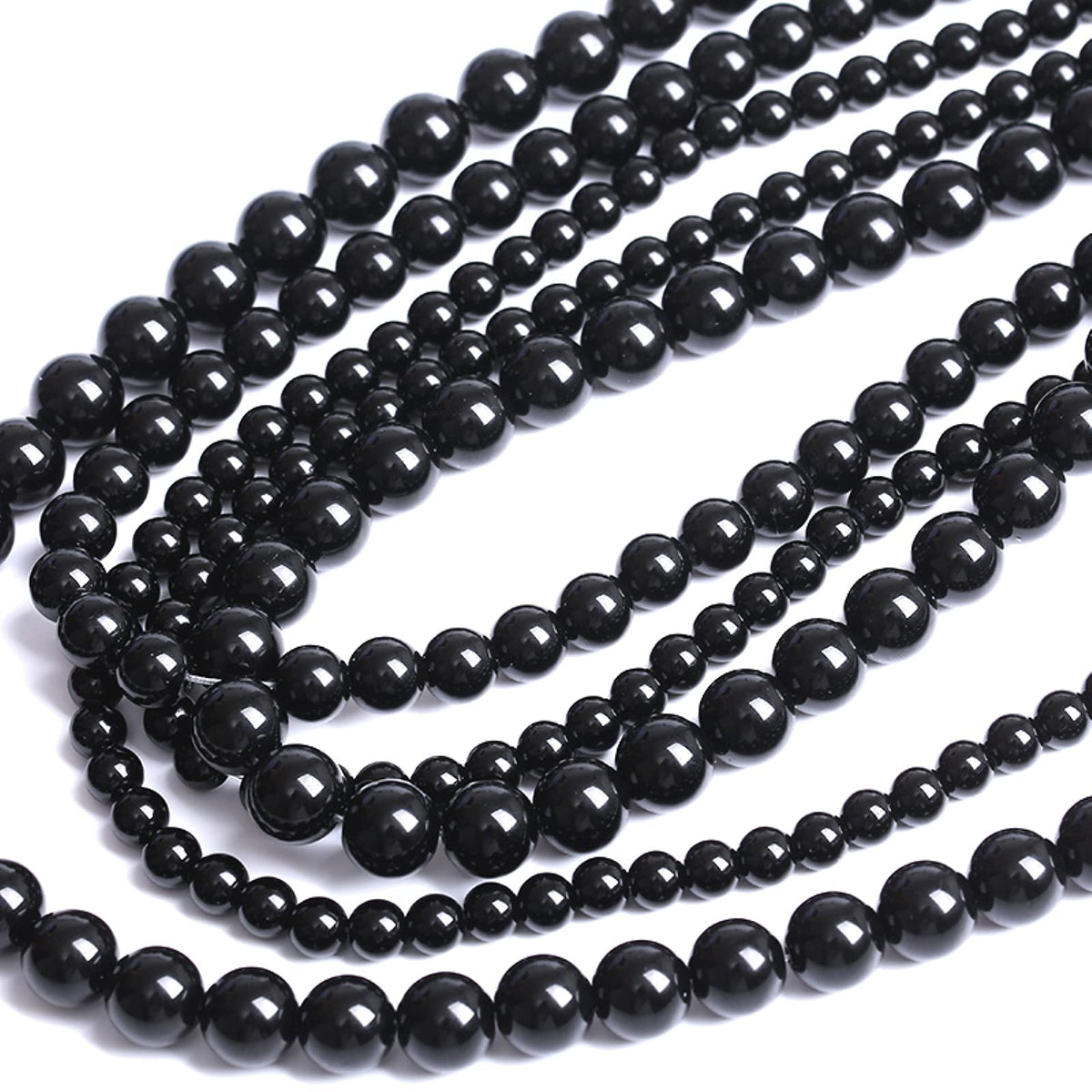 32PCS 12MM Natural Black Agate Stone Beads Round Loose Beads for welry Making DIY Bracelet Necklace Accessory 15 Inches