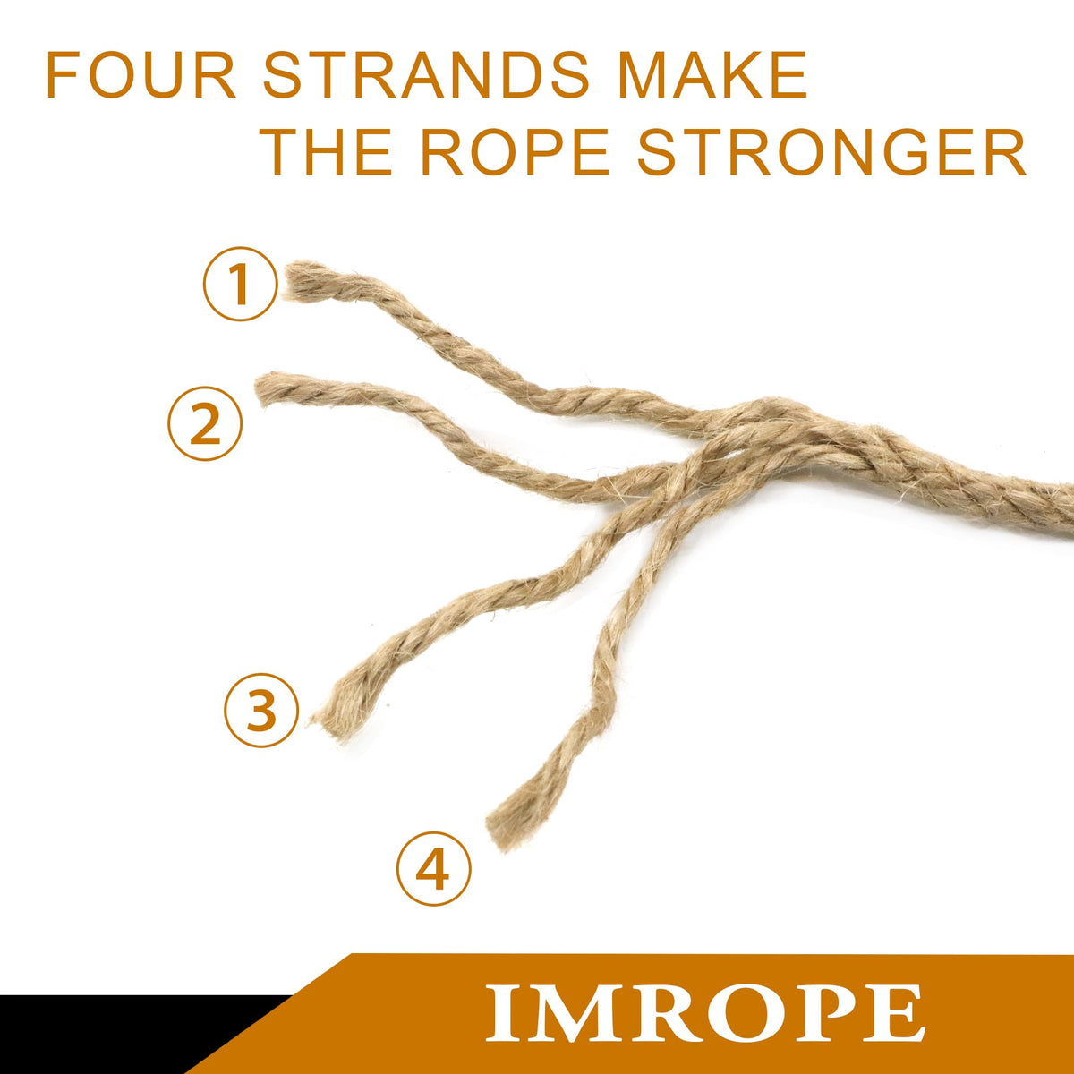 IMROPE 4mm x 300 Feet Natural Jute Rope, Twine for Gardening Tomato Climbing Plant Tie Floristry Crafts Gift Wrapping Packing Decor