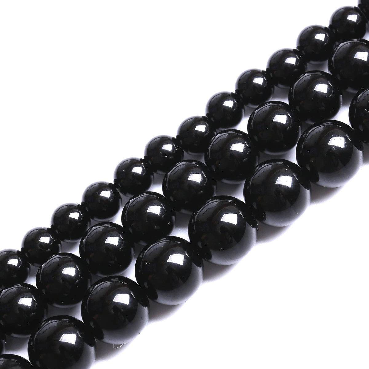 32PCS 12MM Natural Black Agate Stone Beads Round Loose Beads for welry Making DIY Bracelet Necklace Accessory 15 Inches