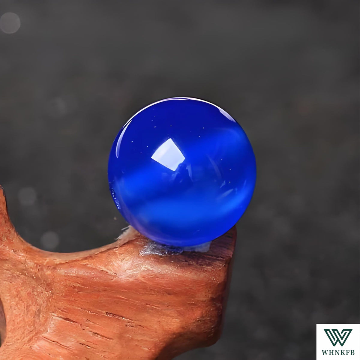 WHNKFB 6mm 100PCS Natural Blue Agate Round Beads, Smooth Polished Loose Stone Beads for Jewelry Making Craft - 4mm 6mm 8mm 10mm Options with Free Elastic Cord