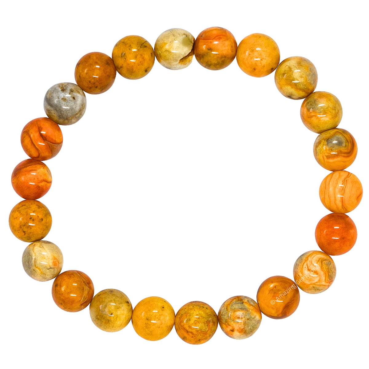 Amazing Gemstone Crystal Bracelet for Women Men's Gifts - Protection Healing Crystal Bracelet - 8mm Gemstone Beaded Stretchable Bracelet Pulseras Para Hombres Mujer Stocking Stuffers Mothers Day Gift (Crazy Lace Agate)