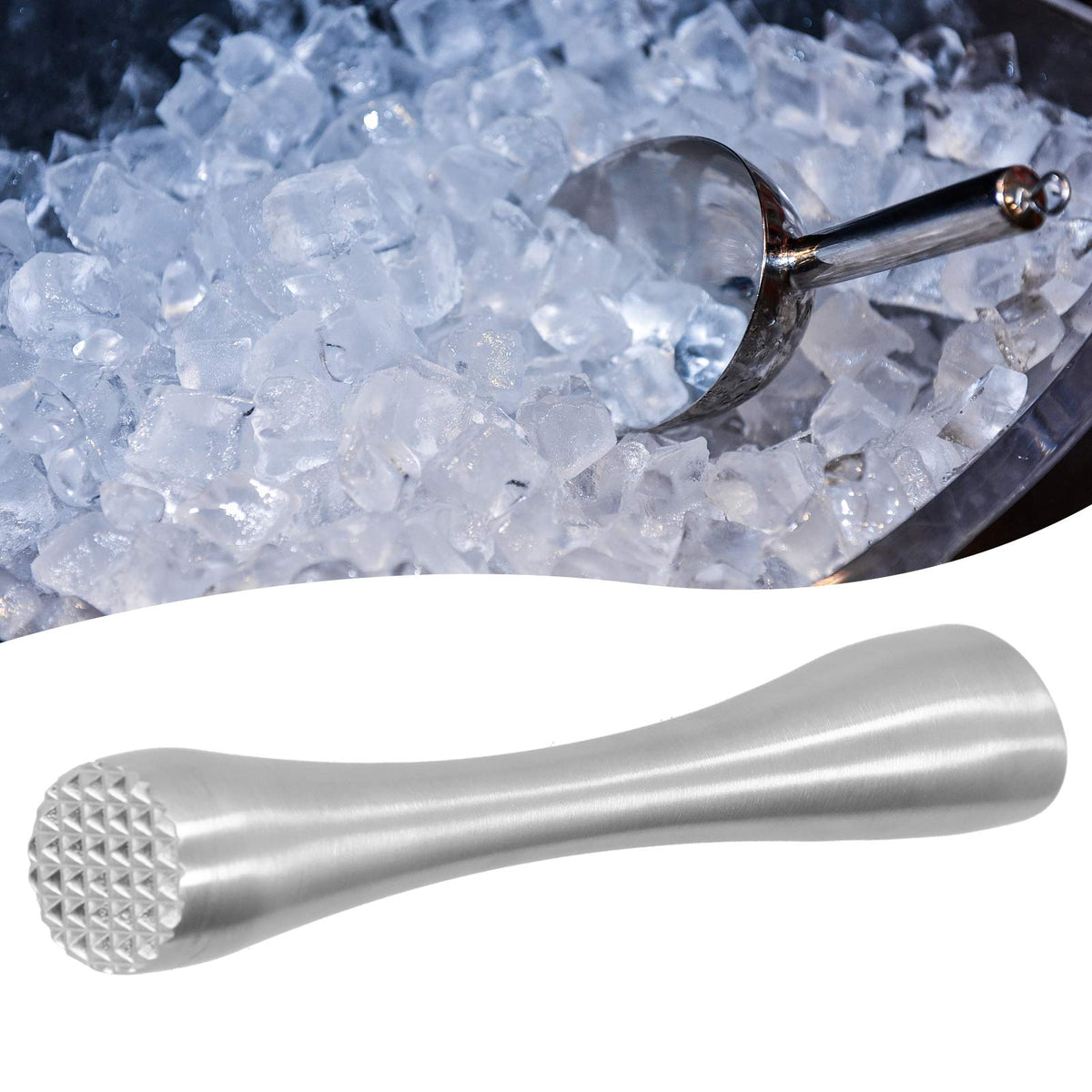 Ice Crushing Hammer, Stainless Steel Ice Mallet, Multi-Purpose Restaurant Use Bar Use for Ice
