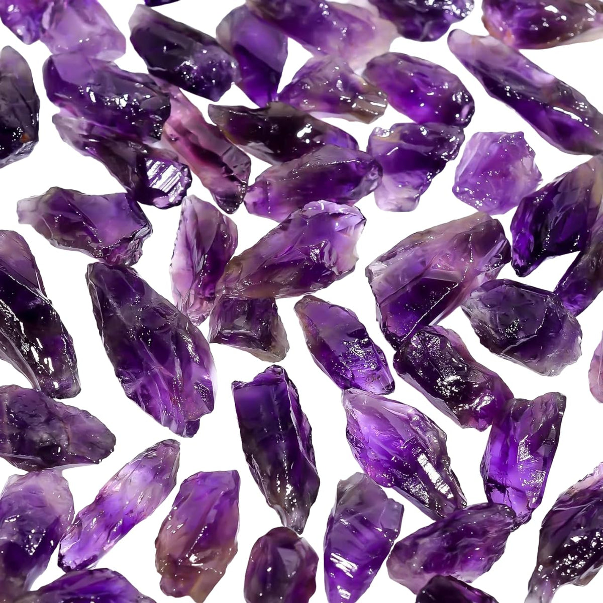 GEMKORA (Pcs : 12+pcs) Wholesale Lot of Raw Chevron Amethyst Pencils Rough Gemstone (Size : 10 to 15mm), Jewelry Making Supply, Witchcraft, Cabbing, Tumbling (Weight : 50 carats)