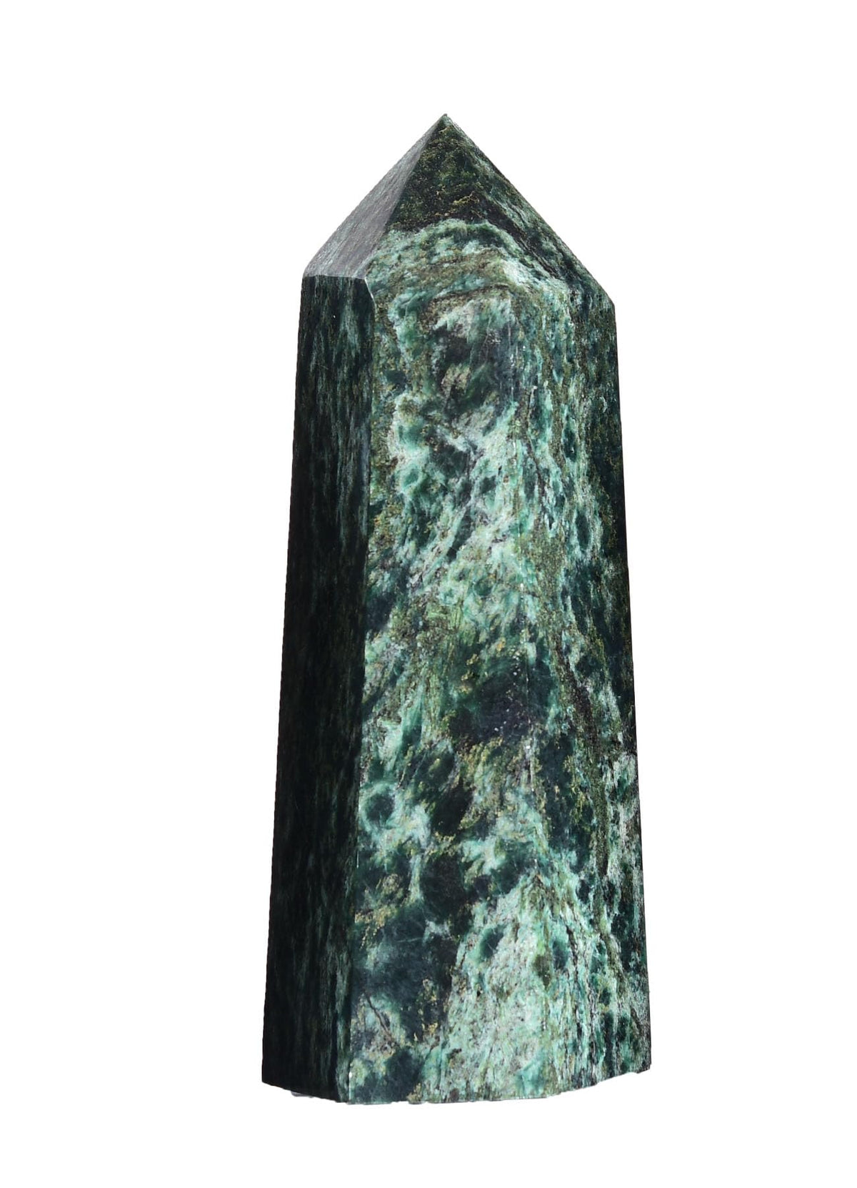AMOYSTONE Natural Stone Tower Large Emerald Stone Rock Healing Crystal Wand Hexagonal Point Obelisk Irregular 2.5-3 Lbs, Spiritual Meditation, Reiki Chakra Gemstone Home Decor