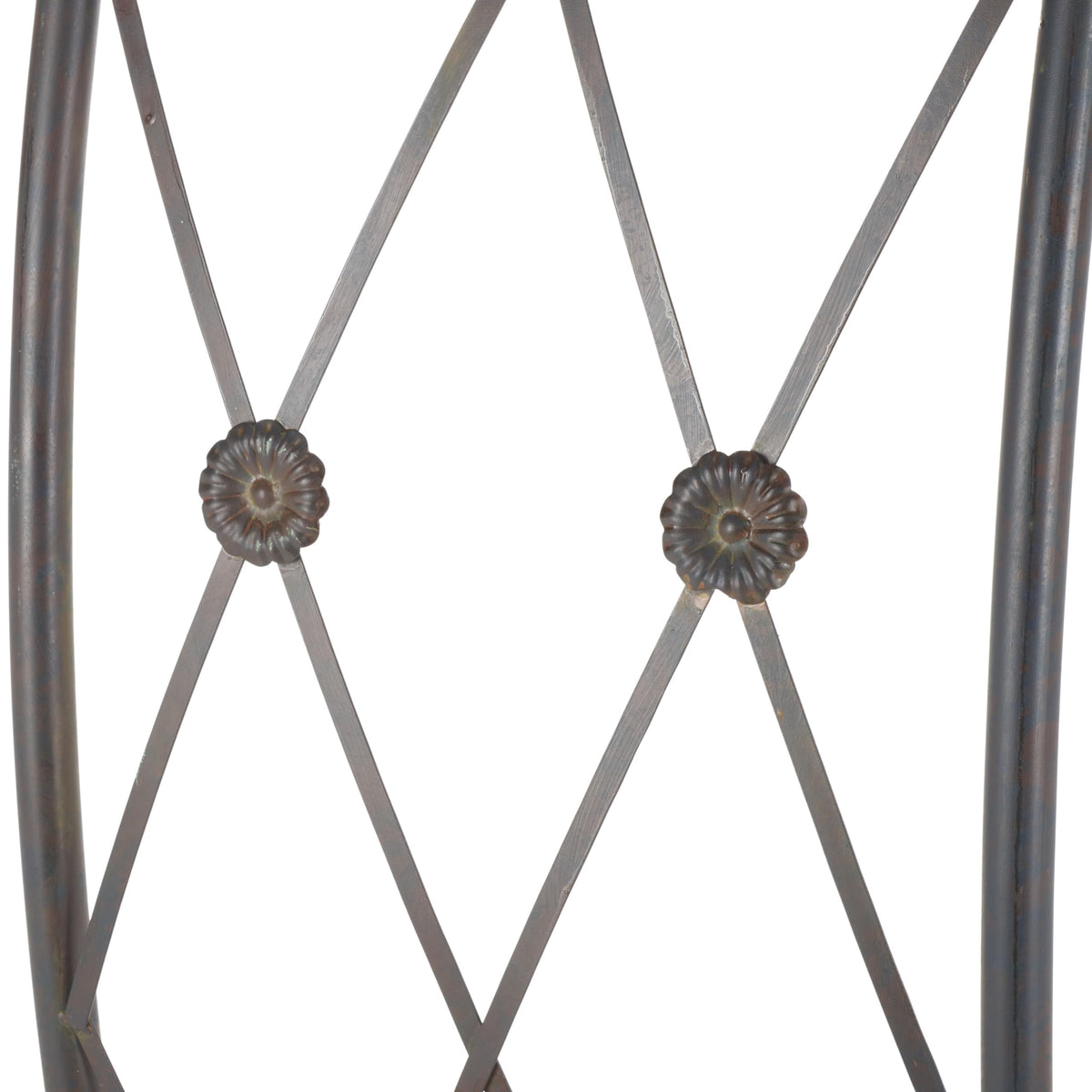 SAFAVIEH Outdoor - Mizell Iron Moon Gateway Garden Arbor - Black Rust Iron Metal - Architectural Circular Gateway Design - Ideal for Garden, Yard, Patio, Entryway, 80" W x 17" D x 83.4" H (PAT5036E)