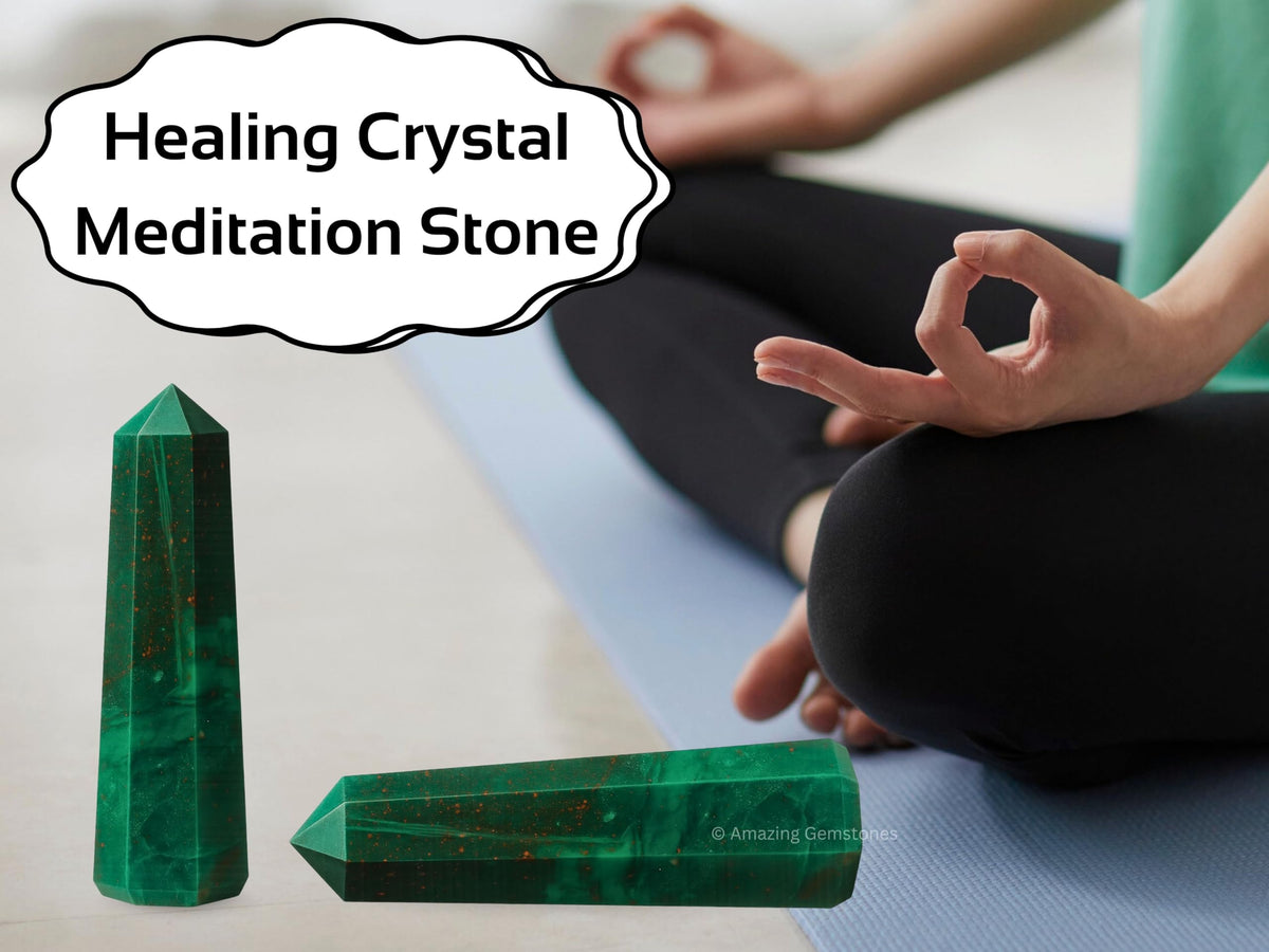Amazing Gemstone Bloodstone Crystal Towers ~ Natural Healing Crystal Point Obelisk for Reiki Healing and Crystal Grid (3" to 4" INCH)