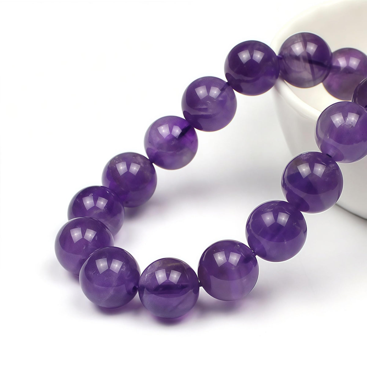 MJDCB 5A Natural South Africa Amethyst Gemstone Round Stone Beads for Jewelry Making DIY Bracelet Necklace (4mm)
