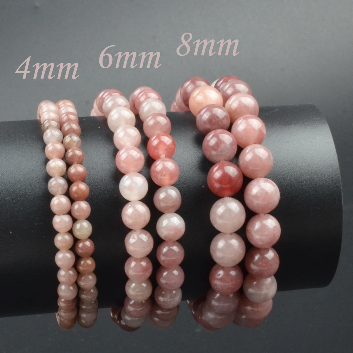 CHCCOYE 4mm Natural Healing Gemstone Bracelet Handmade Yoga Stretch Elastic Bracelet Stress Relief Crystal Jewelry for Men and Women (4mm,Angel Quartz)