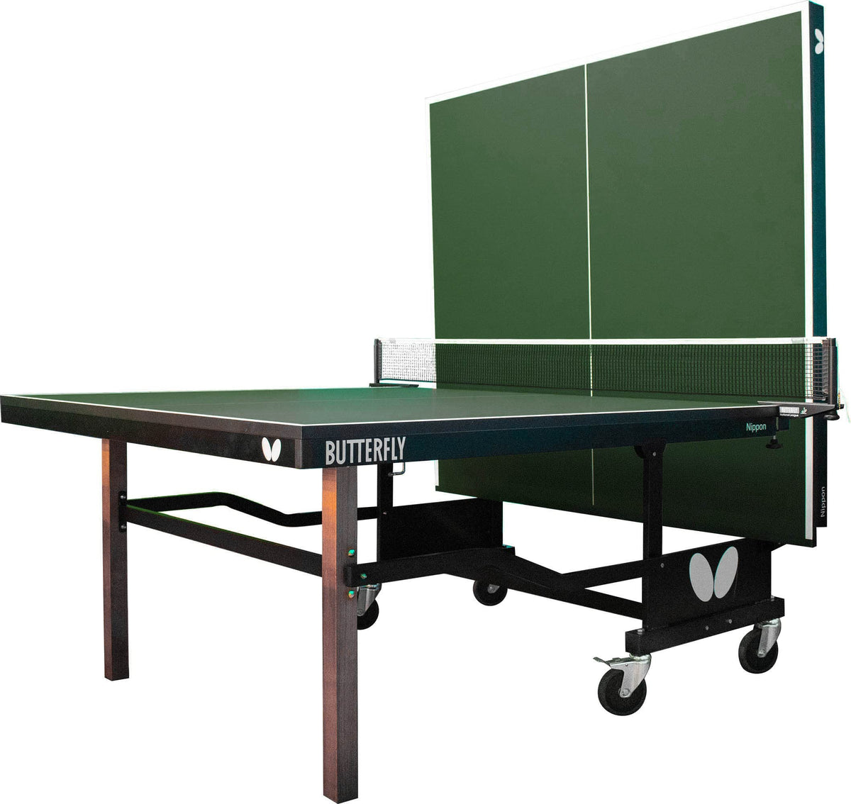 Butterfly Nippon 22 Ping Pong Table | Indoor Rollaway Table Tennis Table | Built Like A Tank | for Clubs, Home Game Rooms, Institutions | Professional Ping Pong Net Included | Playback Option